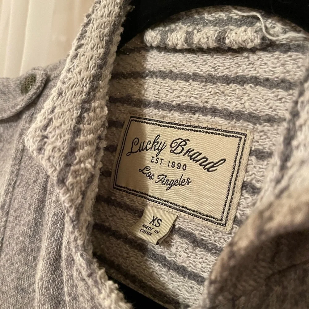 Lucky Brand Grey Bomber Jacket - Picture 3 of 3